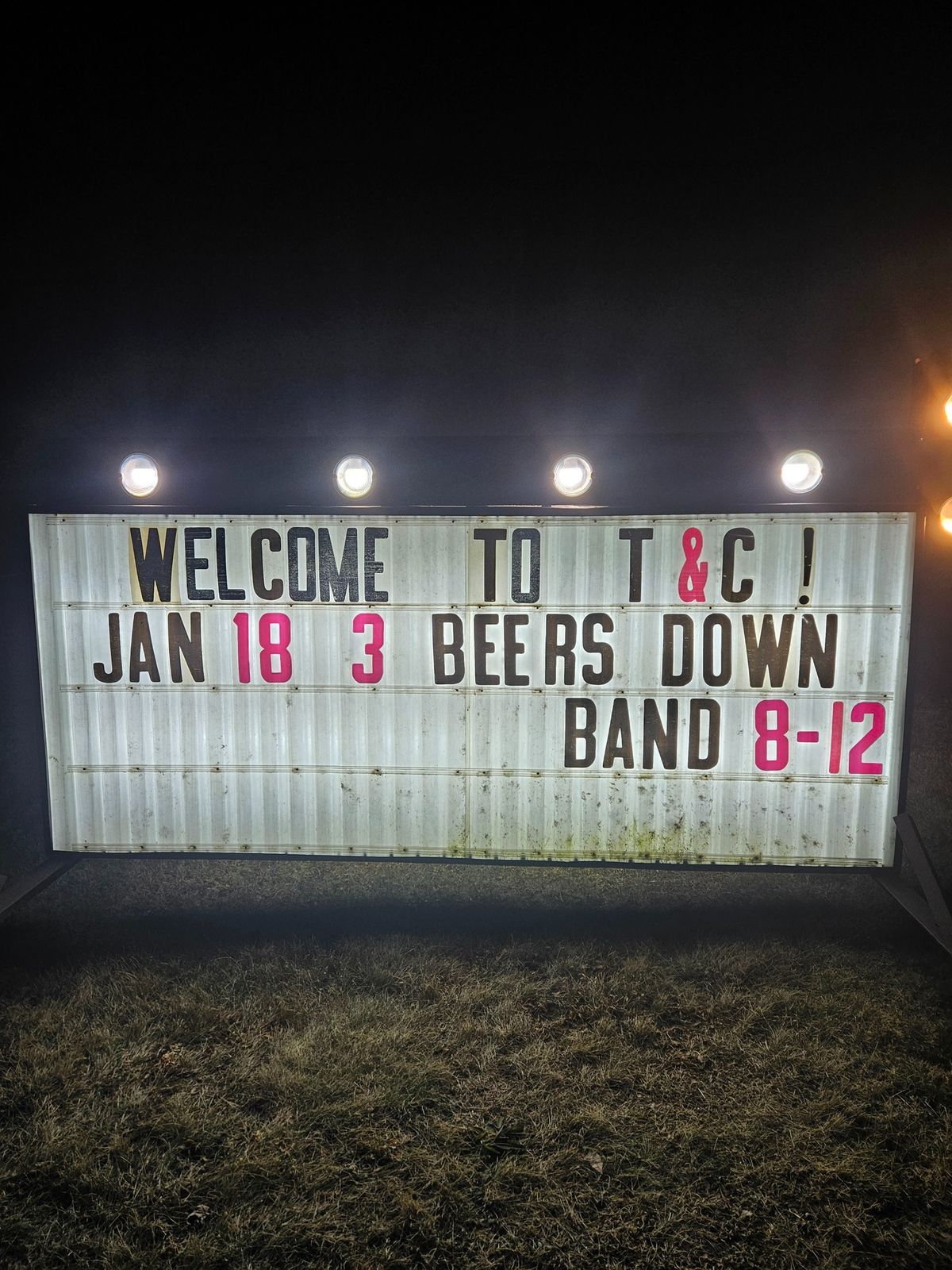 3 Beers Down at T&C Roundabout 