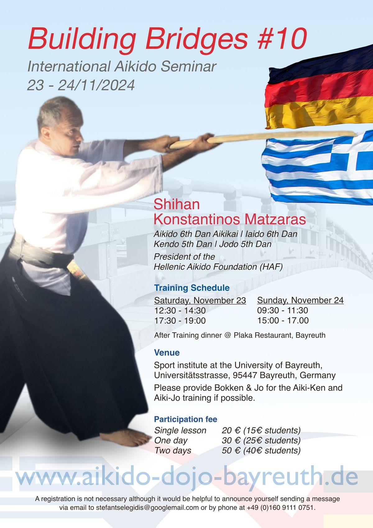 Buidling Bridges #10 \/ Aikido Seminar with Shihan Konstantinos Matzaras, 6th Dan Aikikai