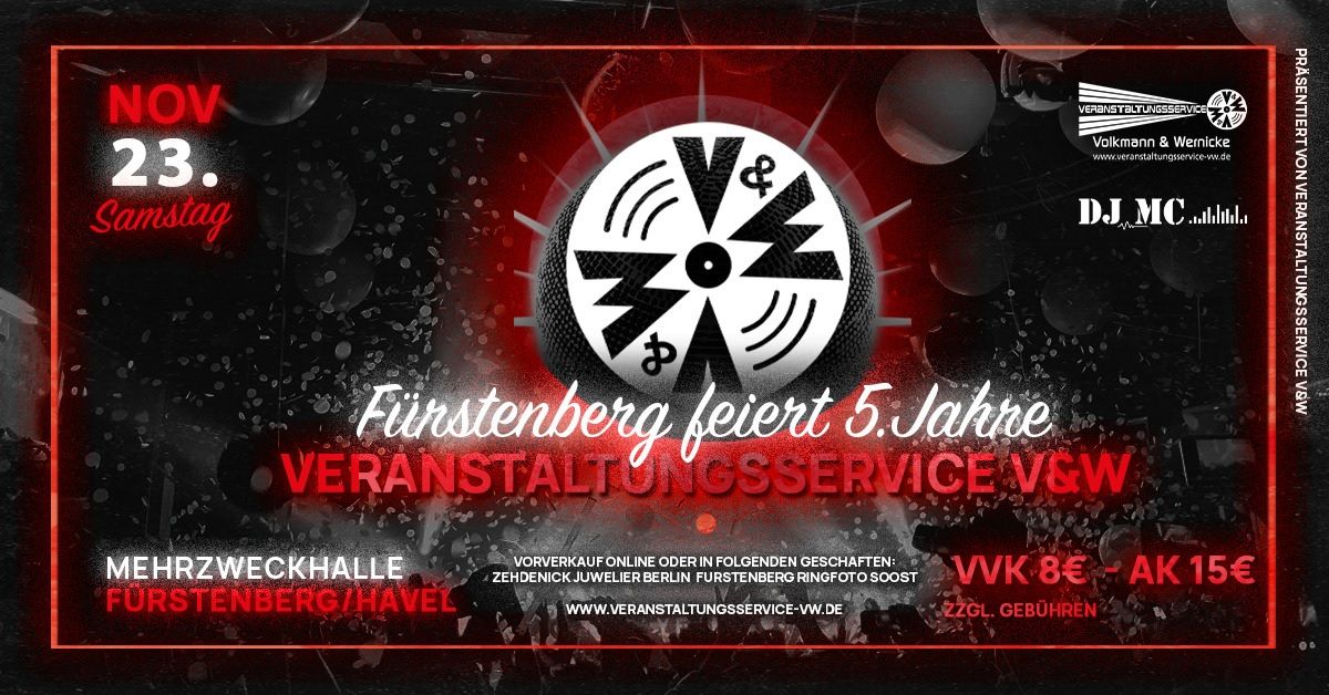 F\u00fcrstenberg feiert 5. Jahre Veranstaltungsservice V&W