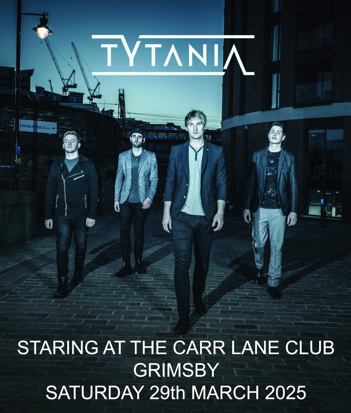 "TYTANIA" FOUR PIECE BAND - PLAYING AT THE CARR LANE CLUB GRIMSBY - SATURDAY 29th MARCH 2025 - 8pm