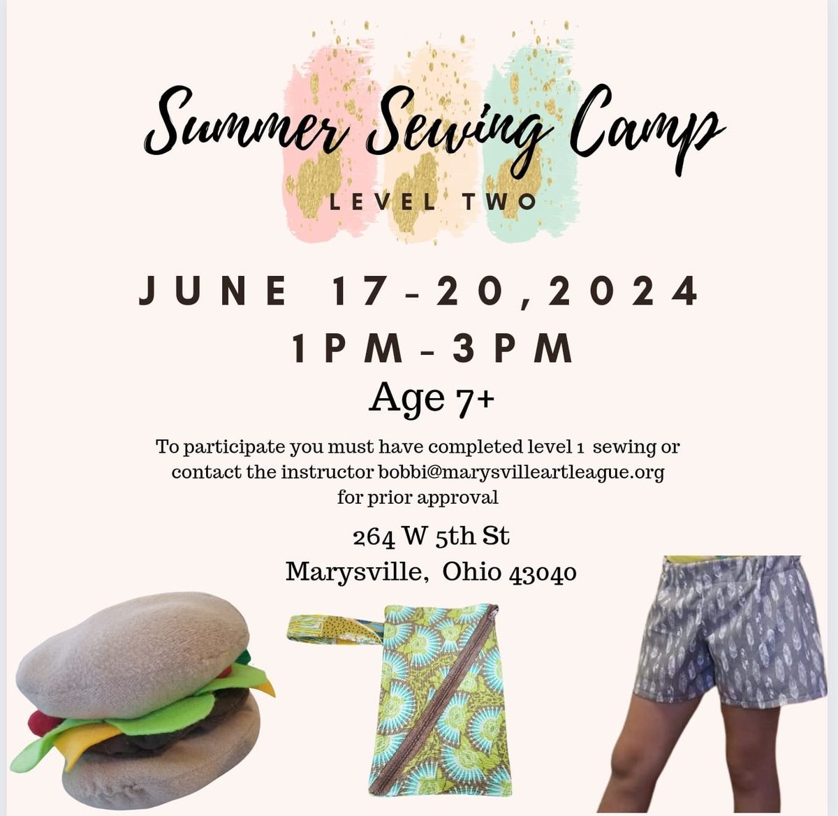 Summer Sewing Camp Level 2