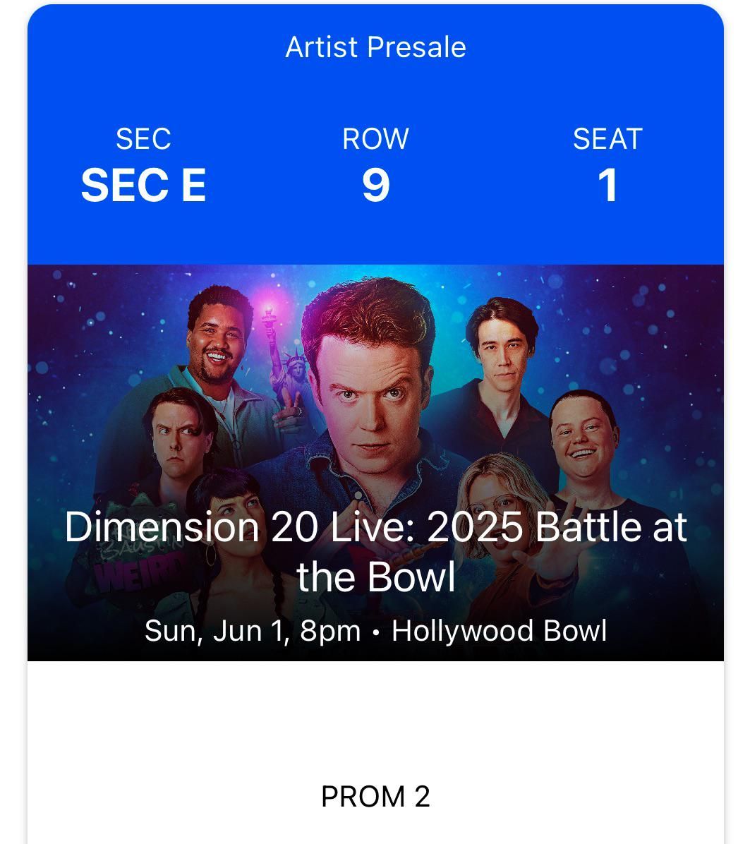 Dimension 20 - Battle at the Bowl at Hollywood Bowl