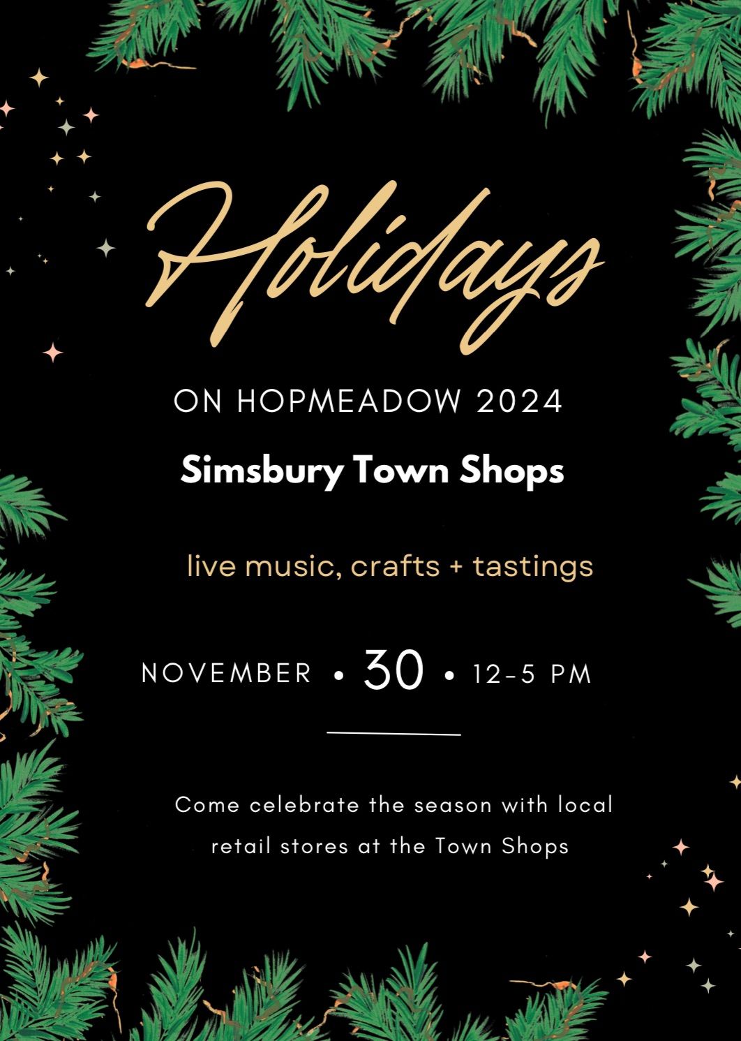 Holidays on Hopmeadow at the Simsbury Town Shops