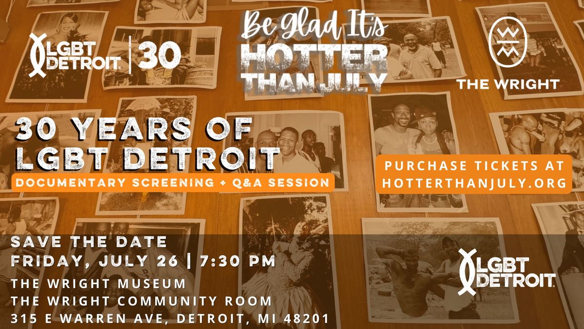 LGBT Detroit 30th Anniversary Documentary Screening 