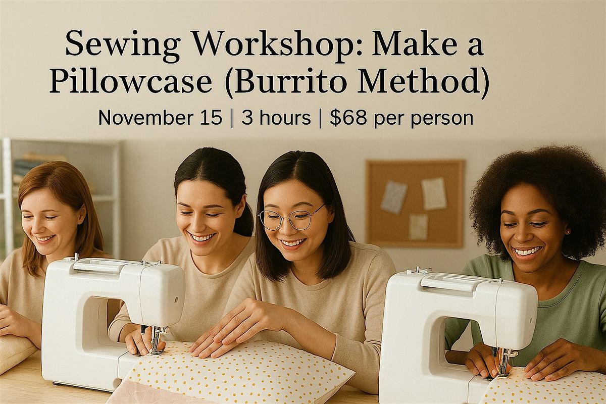 Handmade for the Holidays: Pillowcase Sewing Workshop ( Fun Burrito method)