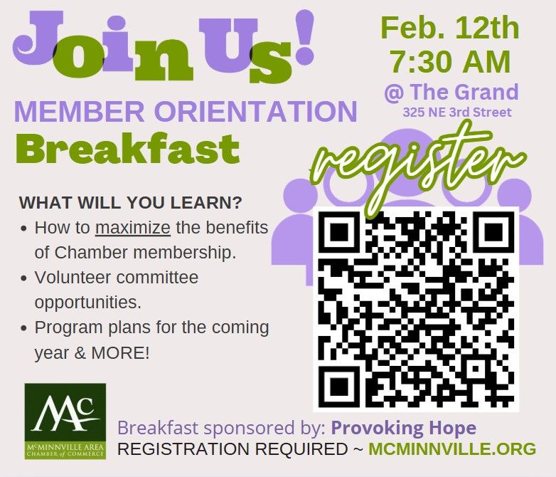 Member Orientation Breakfast