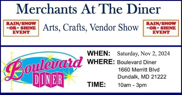 Merchants at the Diner Arts, Crafts, Vendor Event at Boulevard Diner