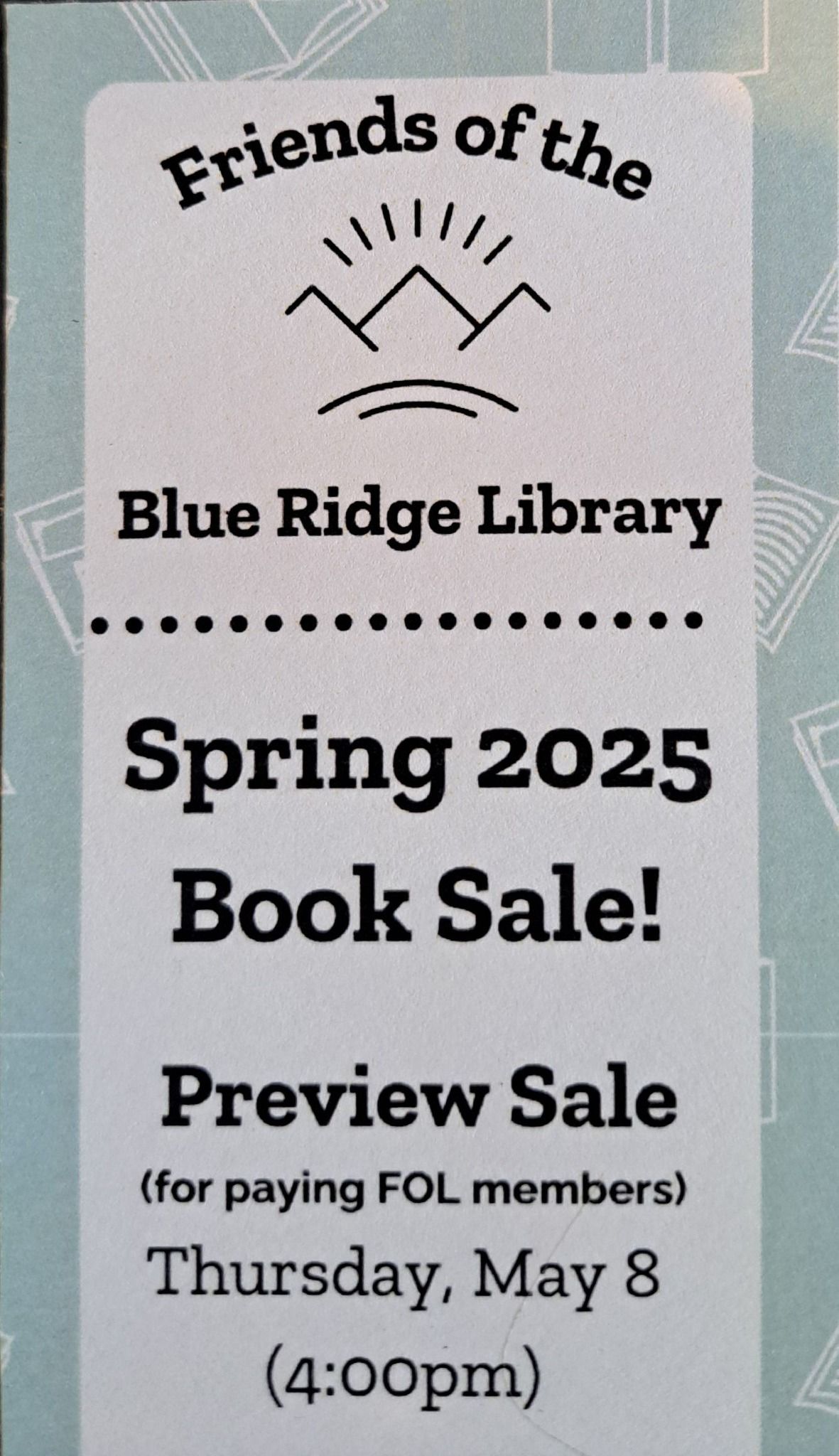 Friends of the Blue Ridge Library Spring Book Sale