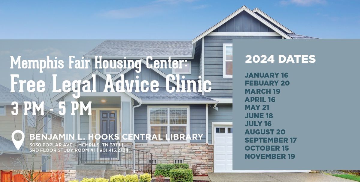 Memphis Fair Housing Center: Free Legal Advice Clinic