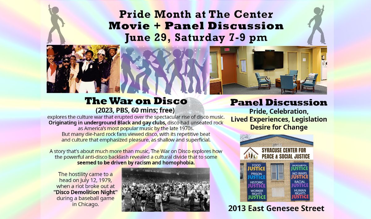 Pride Month at the Center: "War on Disco" + Panel Discussion