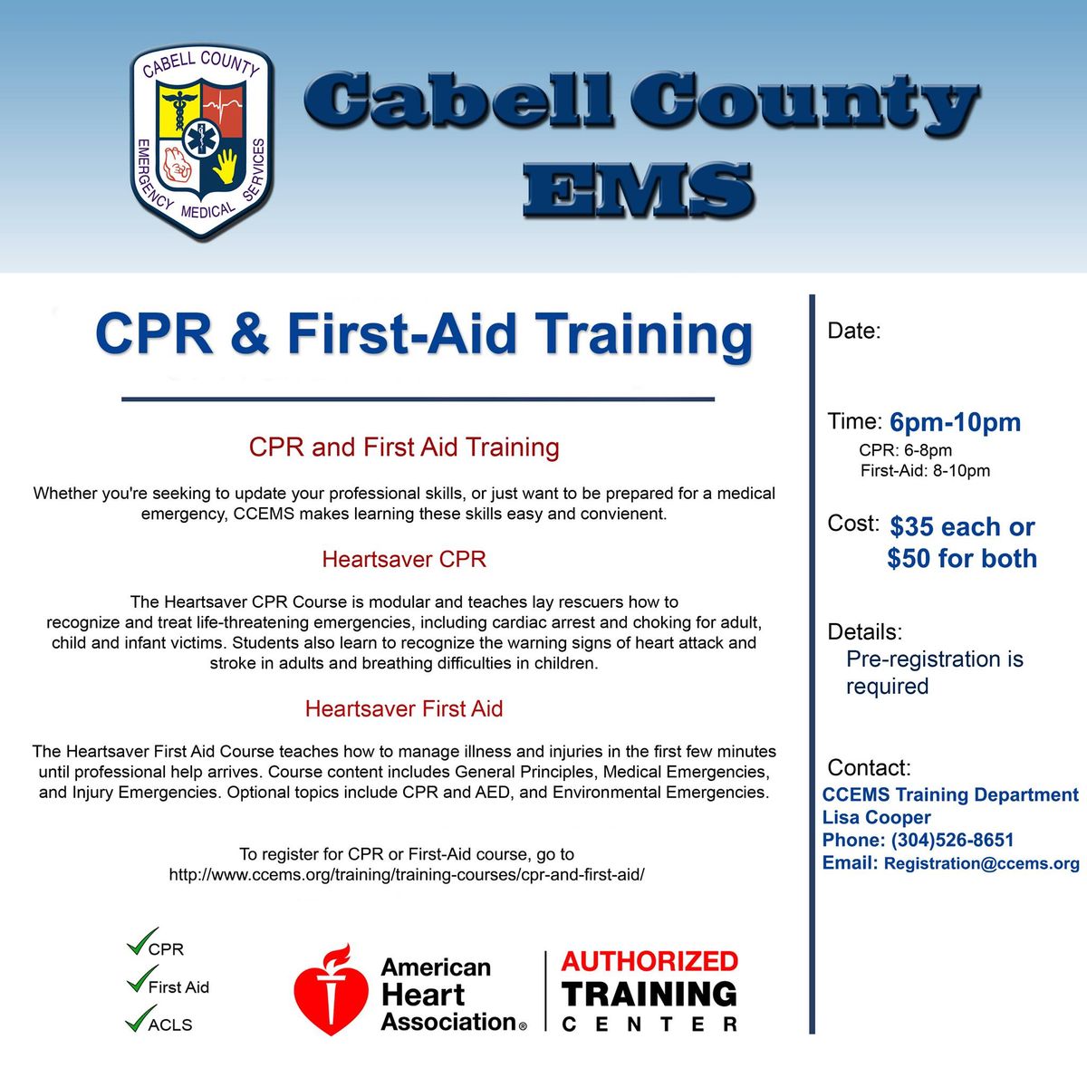 CPR and First Aid Training