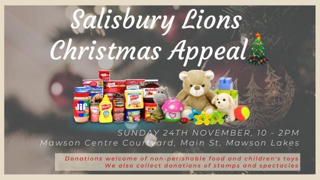 Lions Christmas Appeal & Lions Cakes - at Mawson Lakes Market