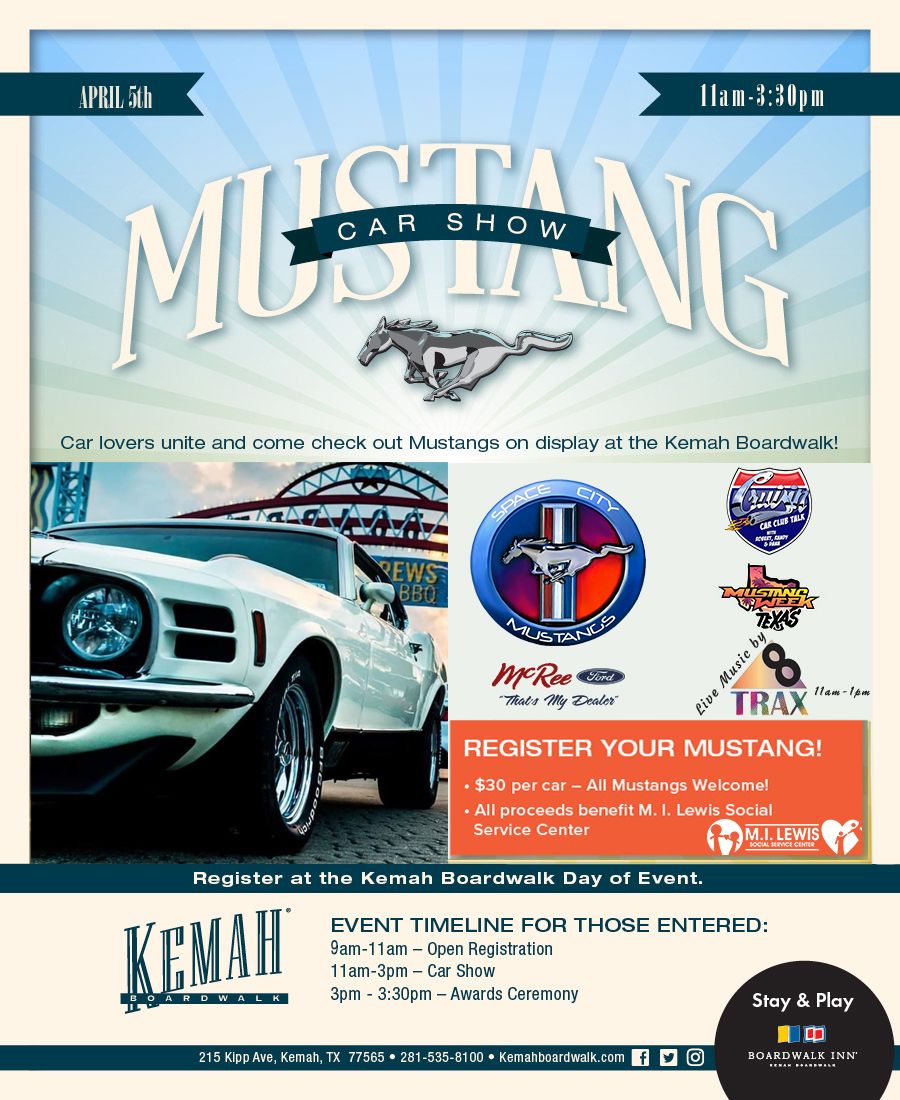 All Mustang car show at the Kemah Boardwalk