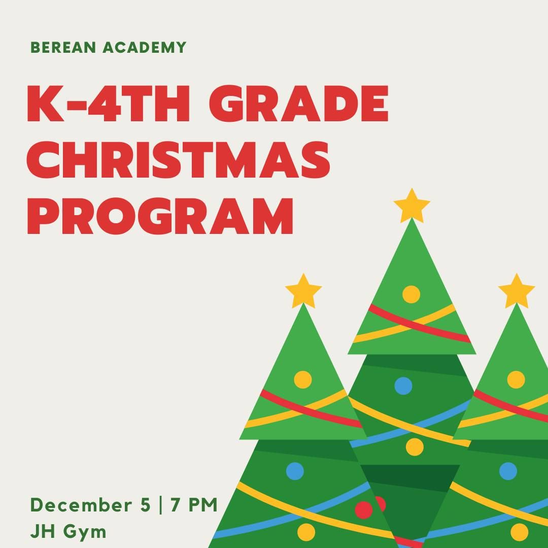 K-4th Grade Christmas Program