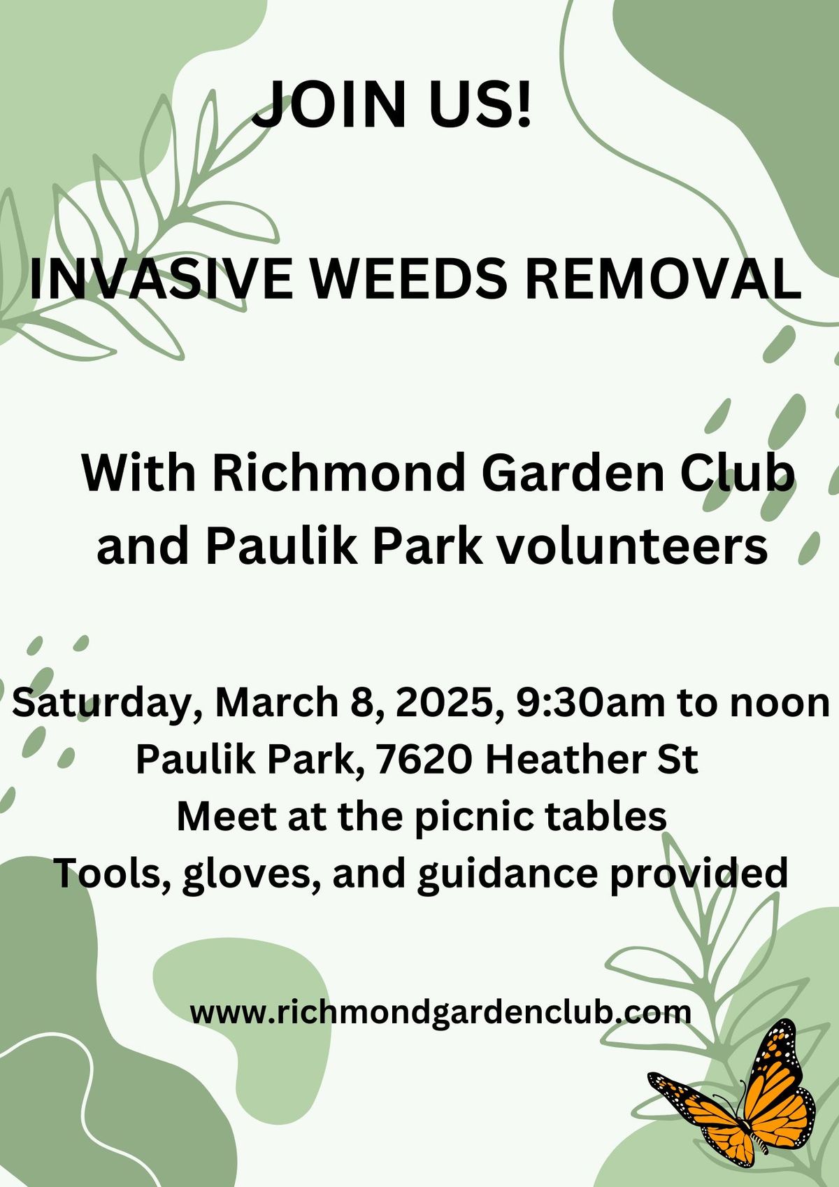 Richmond Garden Club Invasive Weeds Removal