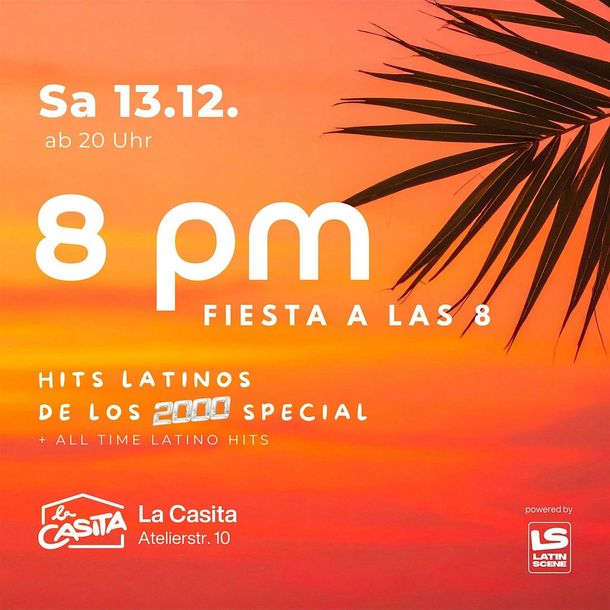 8 PM Fiesta no tan tarde!