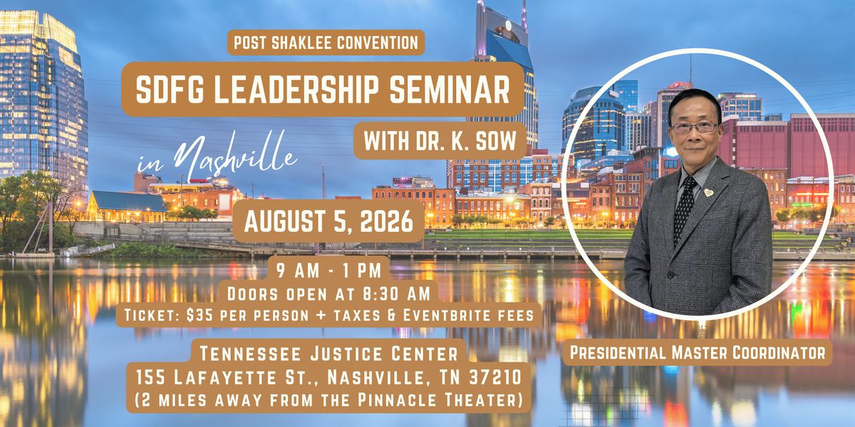 Post Shaklee Convention SDFG Leadership Seminar with Dr. K Sow