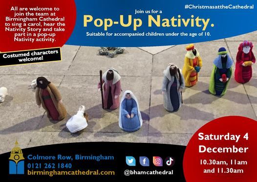 Pop-up Nativity inside Birmingham Cathedral