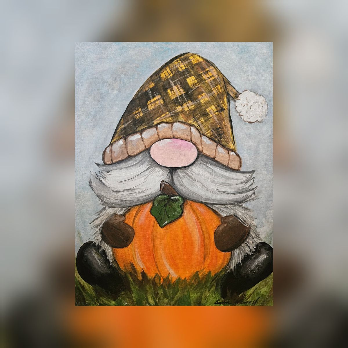 Pumpkin Gnome, Paint-N-Sip!