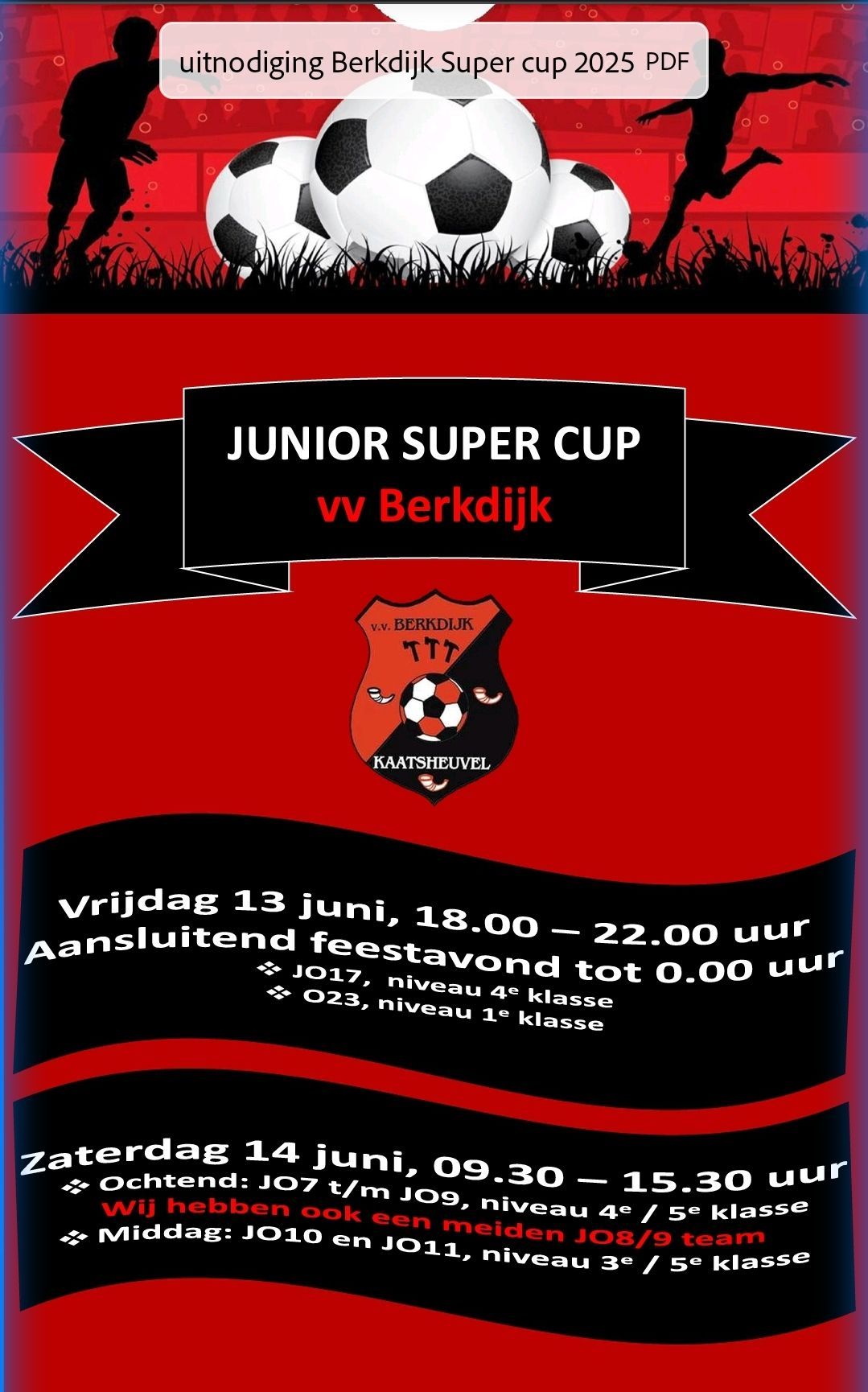 vv Berkdijk Junior Super Cup