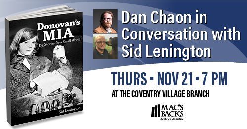 Dan Chaon in Conversation with Sid Lenington