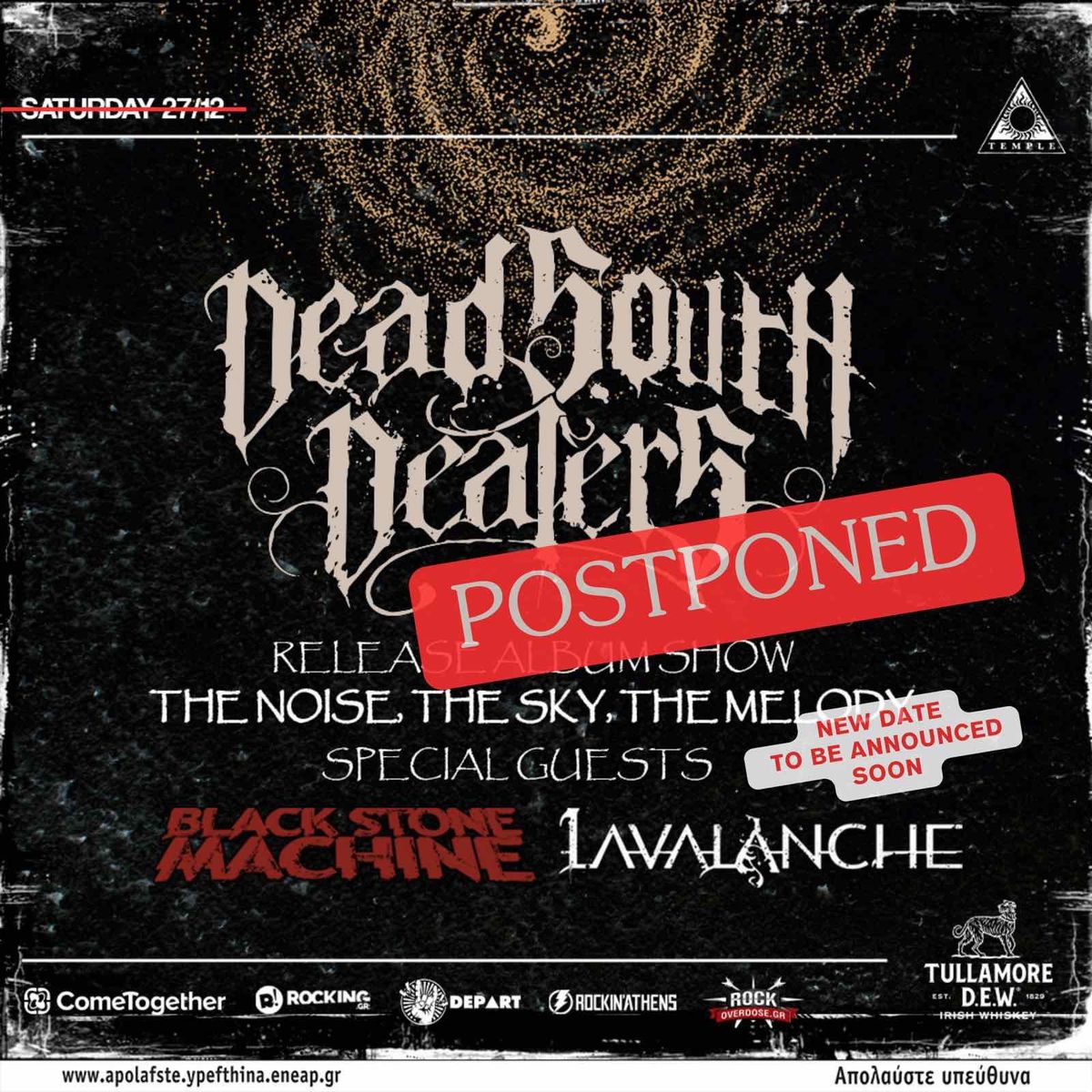 Postponed Dead South Dealers - release album show w\/ Black Stone Machine + Lavalanche live at Temple