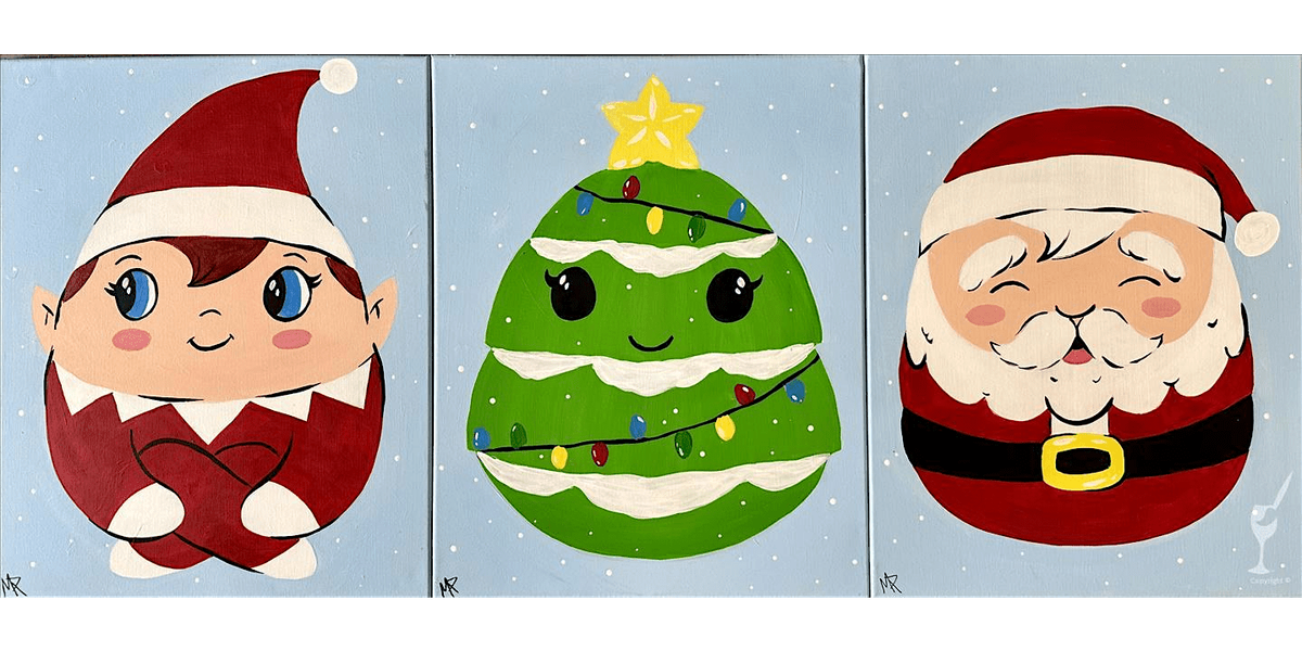 Squishy Christmas Characters - Paint and Sip in Houston | Classpop!\u2122