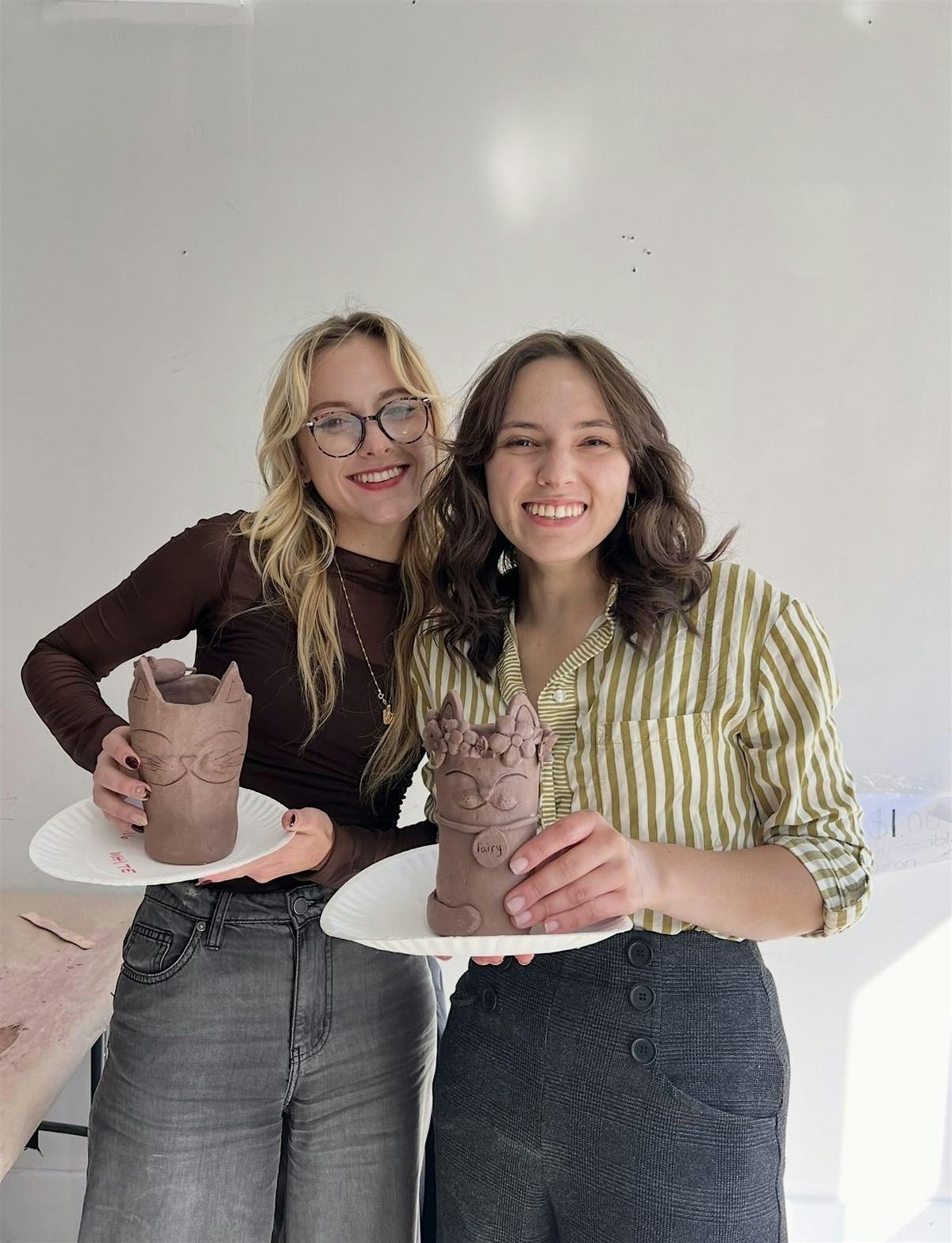 Pottery Social - Create Your own Cat Vase