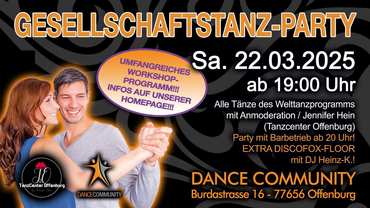 Gesellschaftstanz-Party in Offenburg mit extra Discofox-Floor