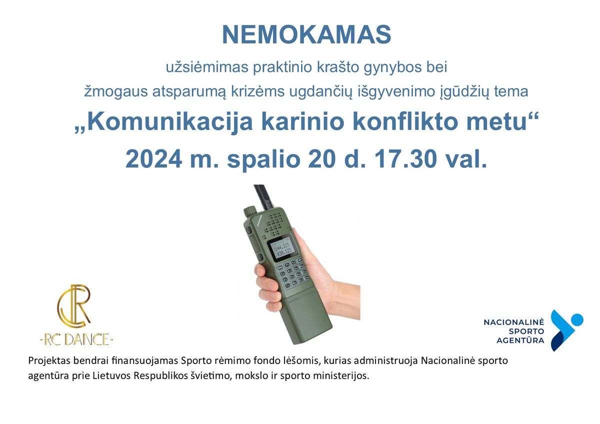 NEMOKAMAS u\u017esi\u0117mimas "Komunikacija karinio konflikto metu"