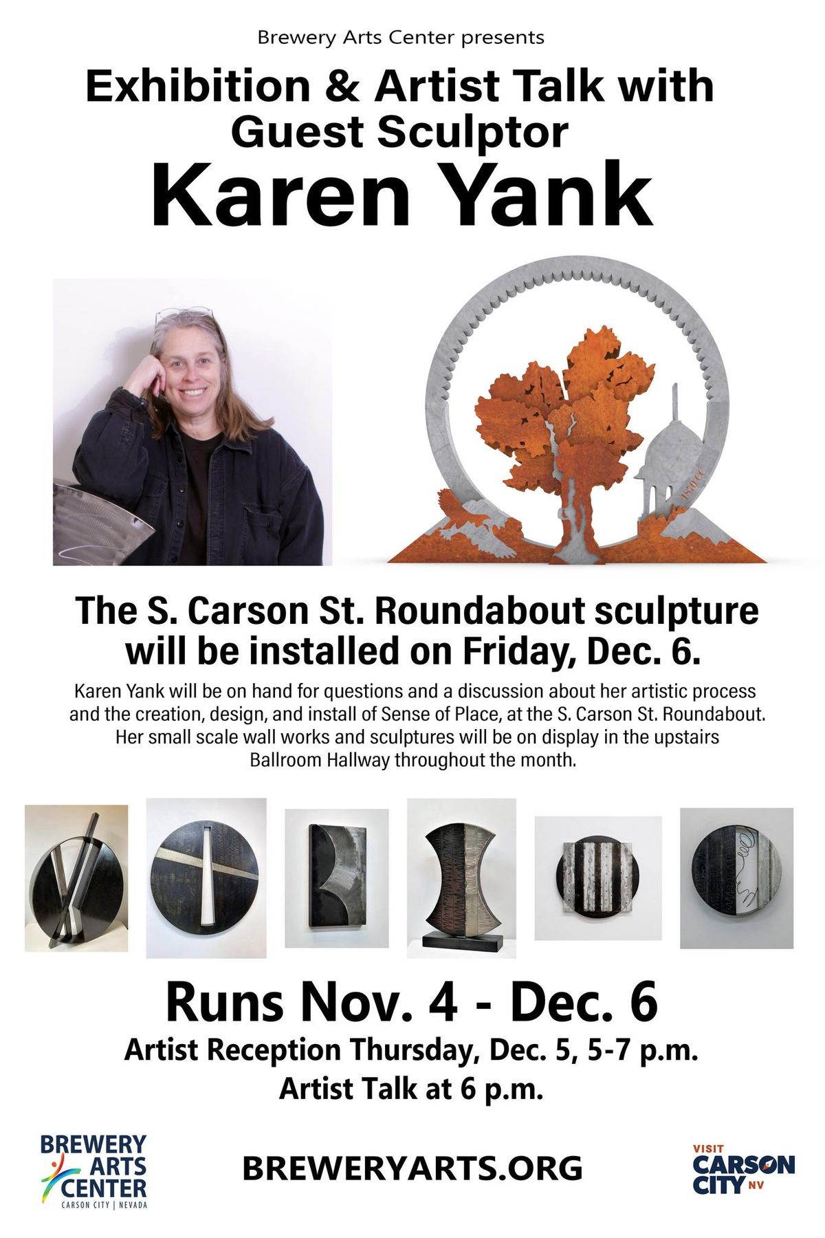 RIBBON CUTTING, EXHIBITION, & ARTIST TALK WITH GUEST SCULPTOR KAREN YANK 