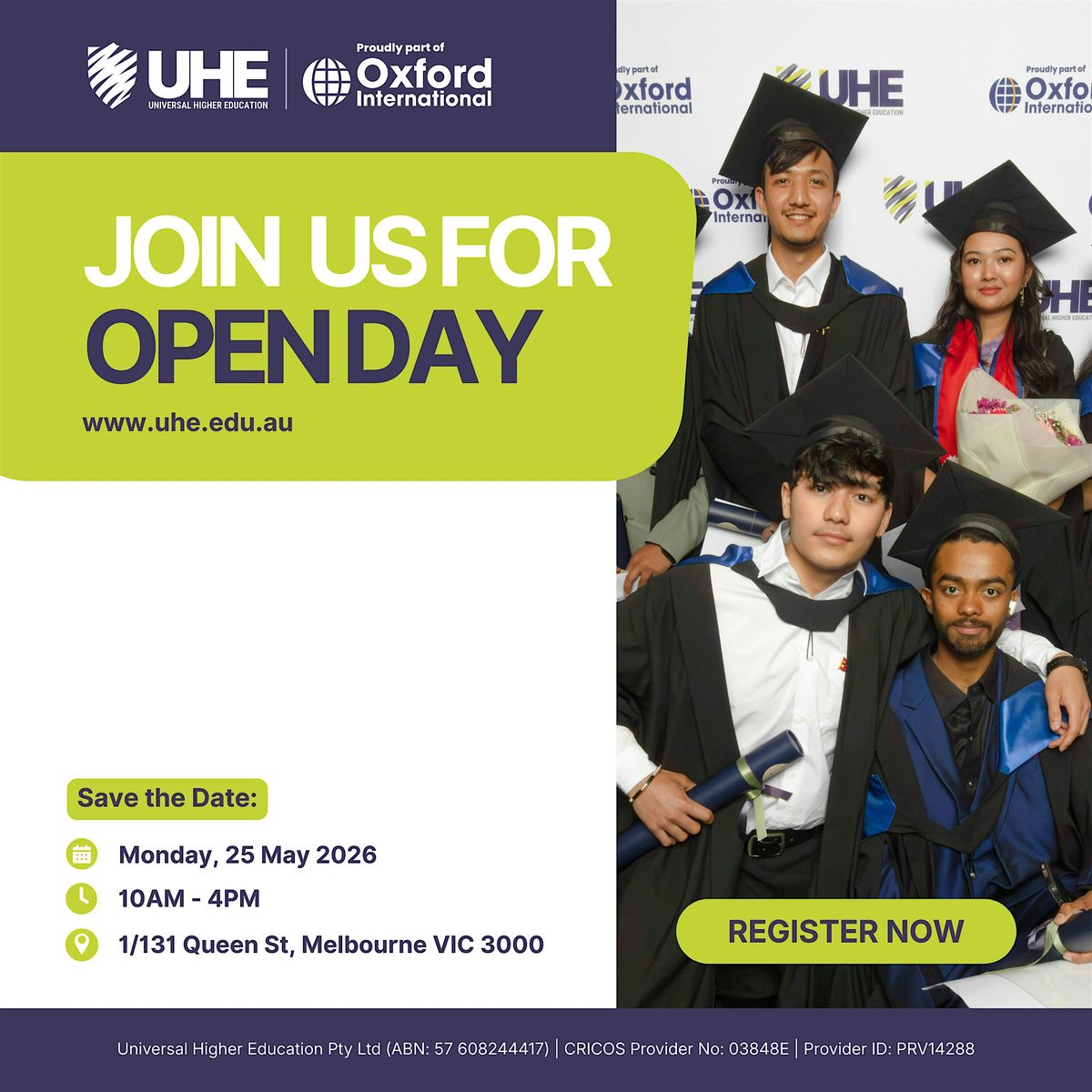 UHE Open Days Melbourne 2026