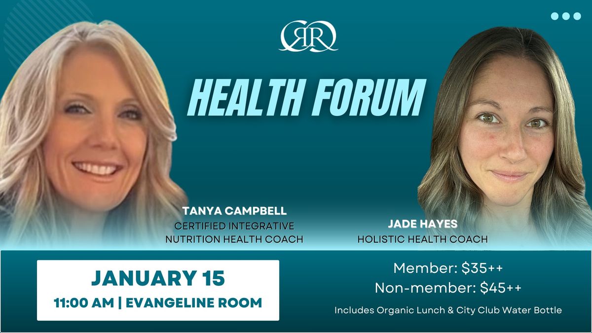 Health Forum with Tanya Campbell & Jade Hayes