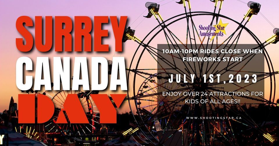 Surrey Canada Day Shooting Star Amusements, Surrey Canada Day, 1 July