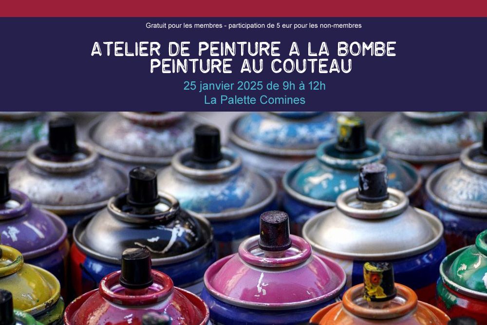 Atelier peinture \u00e0 la bombe et au couteau