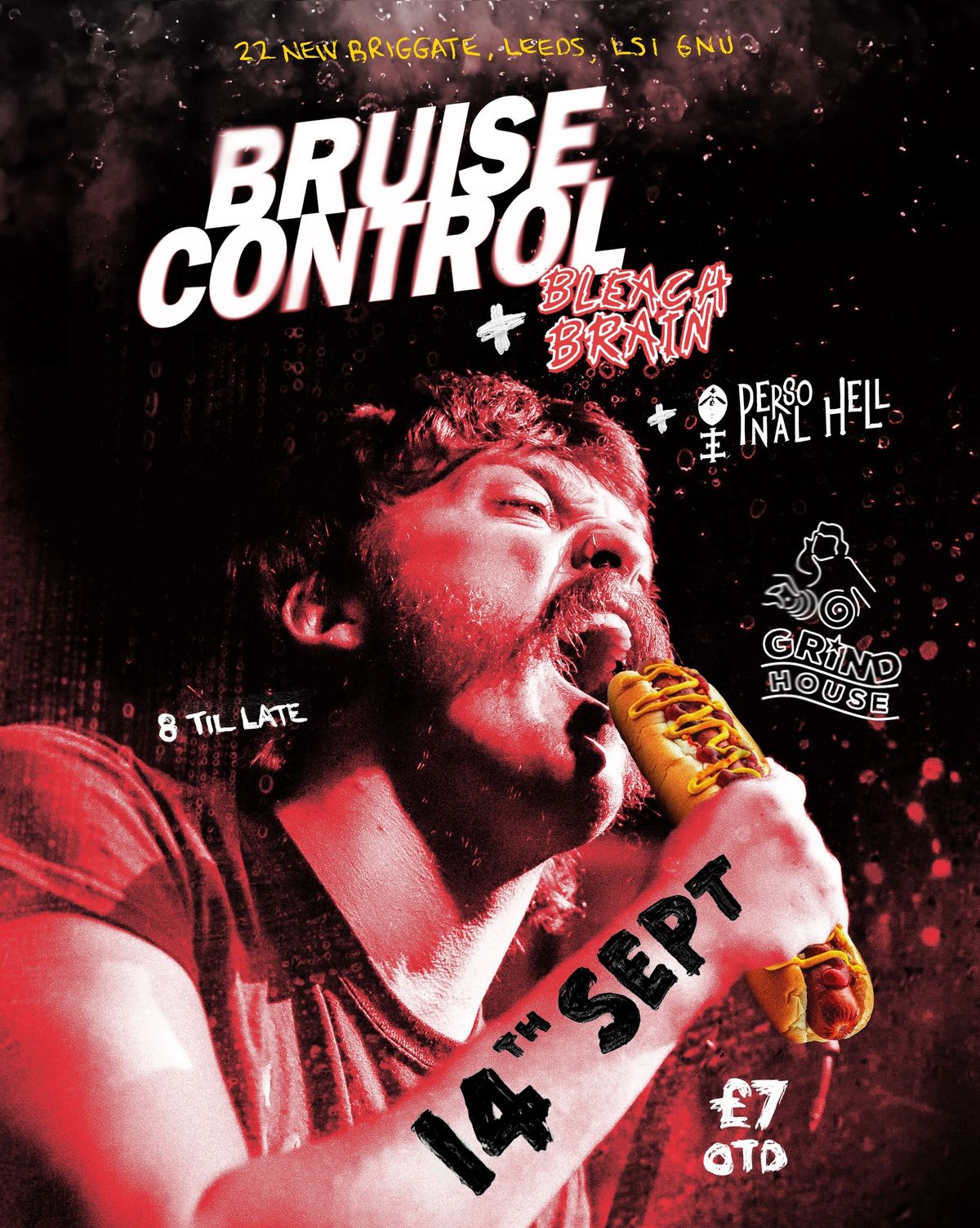 BRUISE CONTROL w\/ BLEACH BRAIN AND PERSONAL HELL! GIG!!!