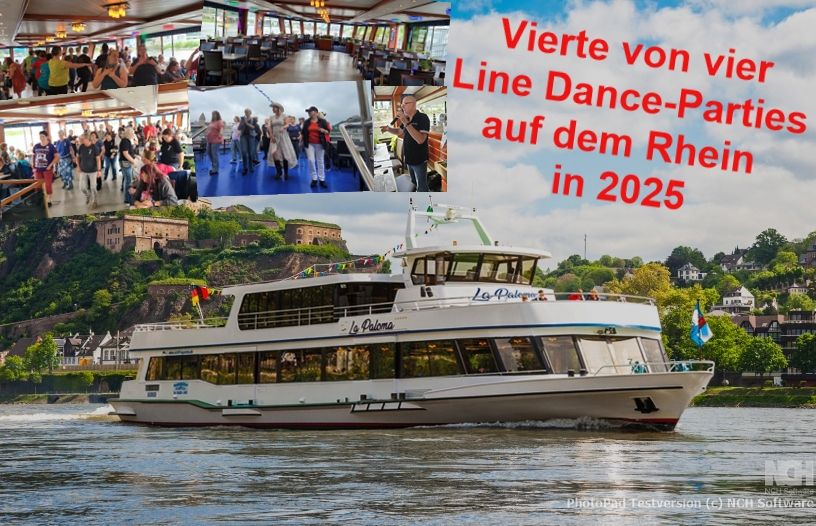 Vierte von insgesamt vier Line Dance-Partys auf dem Rhein im Jahr 2025