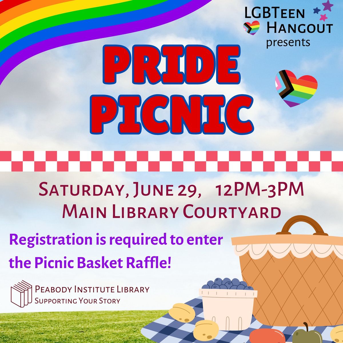 Pride Picnic at the Peabody Institute Library