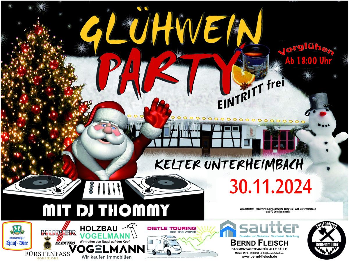 Gl\u00fchweinparty 2024 Kelter Unterheimbach