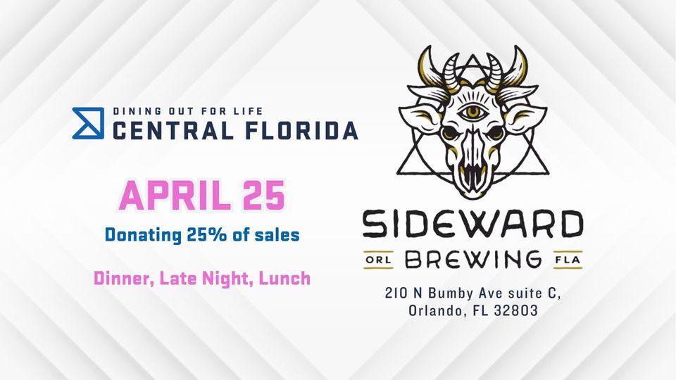Dining Out For Life - Sideward Brewing 