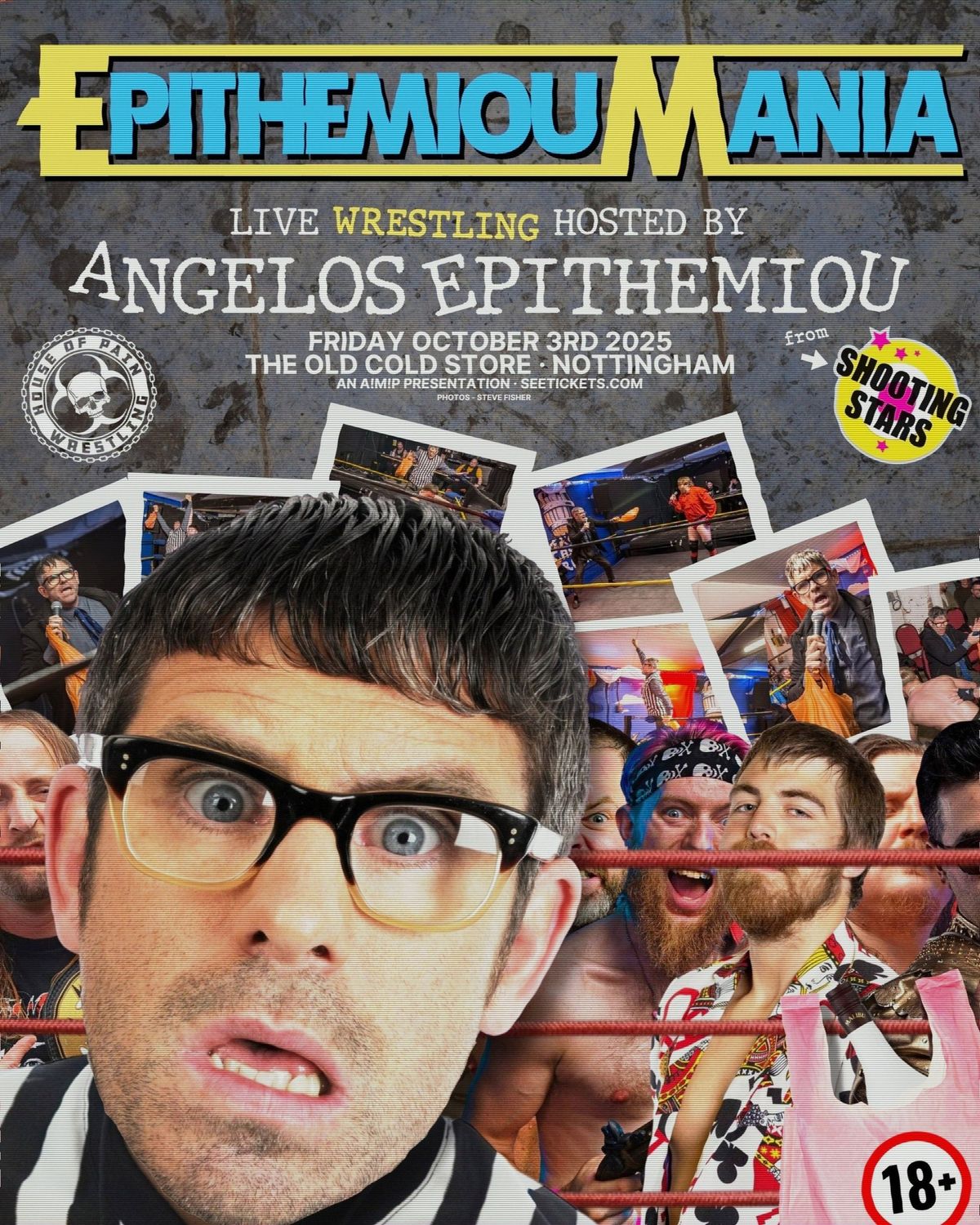 Live wrestling hosted by Angelos Epithemiou from Shooting Stars: EpithemiouMania