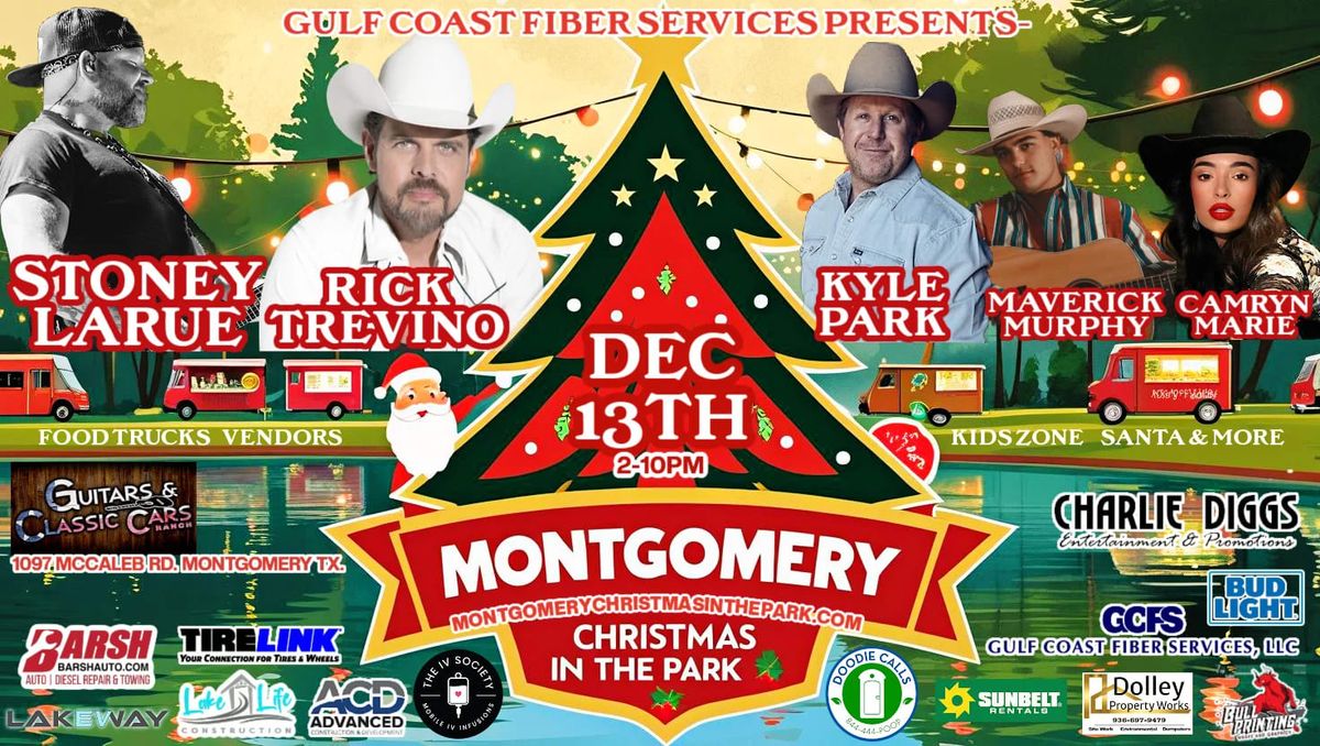 Montgomery Christmas In The Park - Stoney Larue and Rick Trevino at Guitars and Classic Cars Ranch - Montgomery