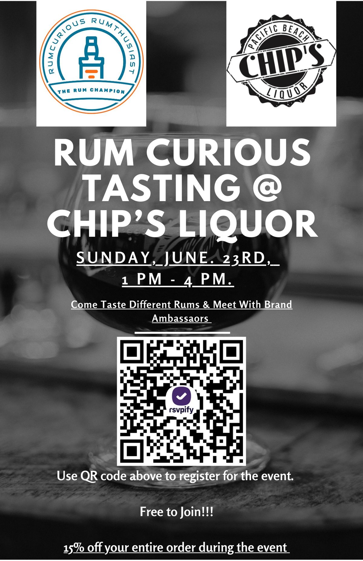 Rum Curious Tasting at Chips Liquor