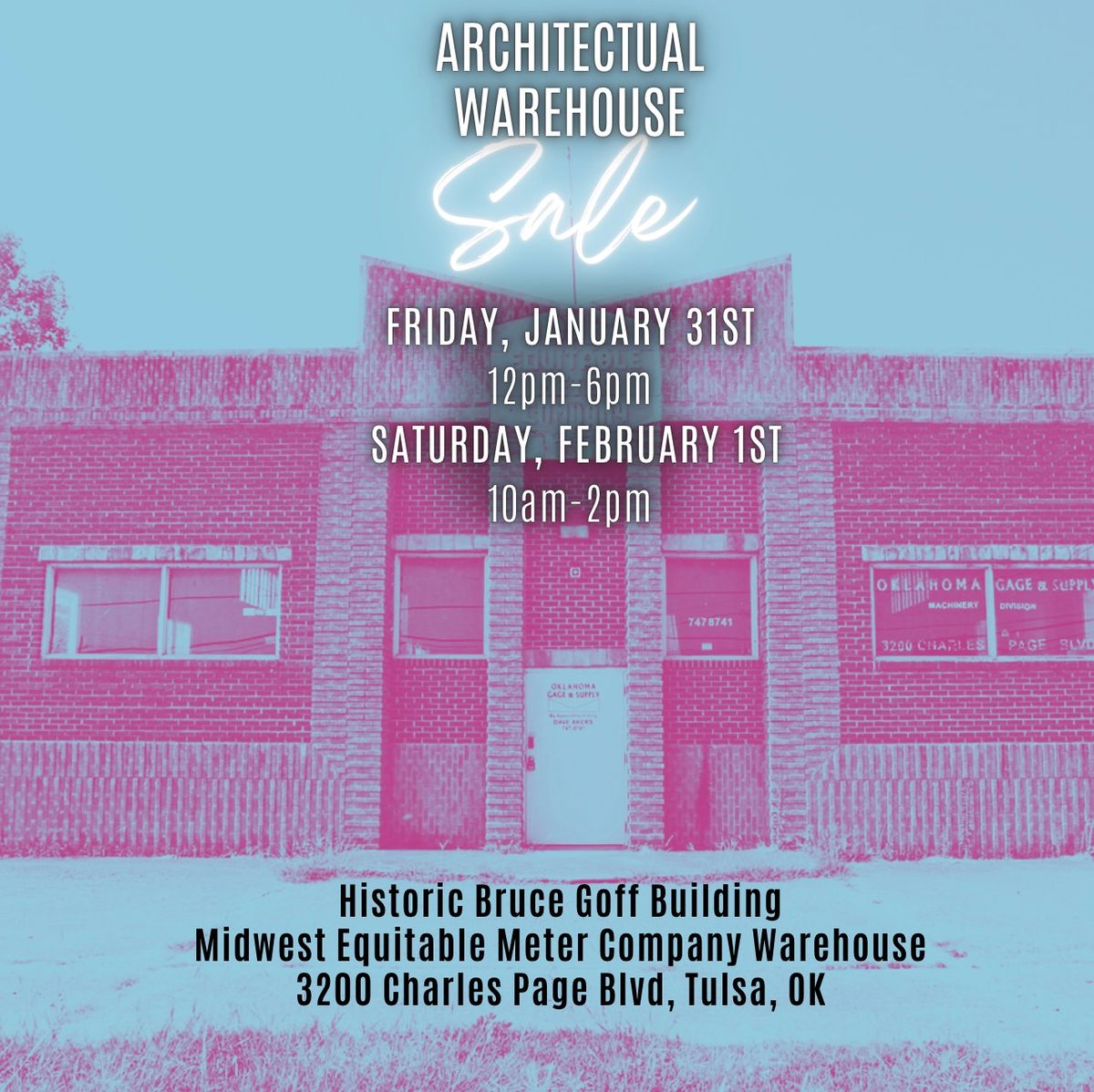 ARCHITECTURAL SALE: Historic Bruce Goff Building (WOMPA Items) 