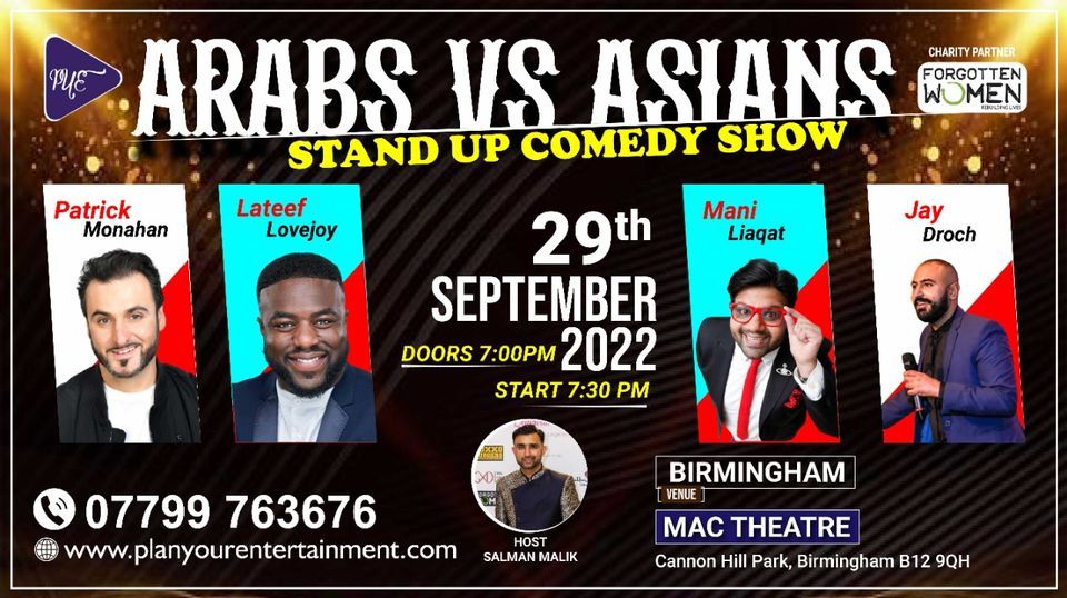 Arabs vs Asians Standup Comedy Show Birmingham