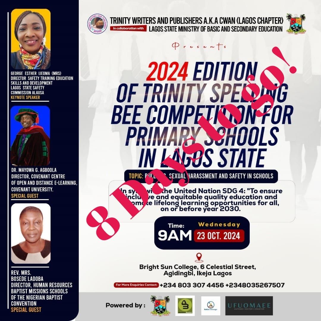 Trinity Spelling Bee competition for Primary Schools in Lagos State 