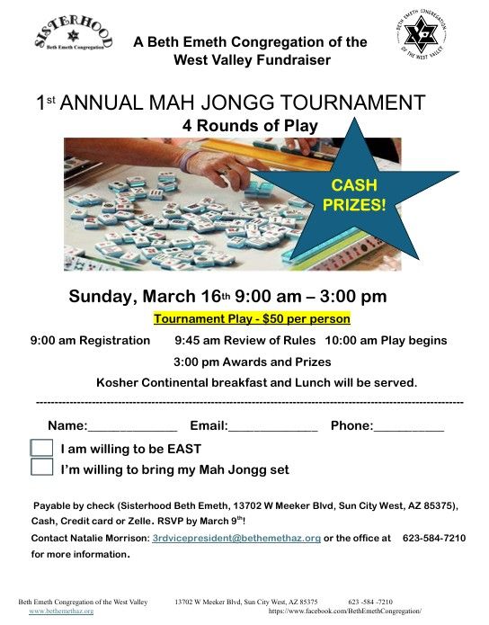 Mah Jongg Tournament