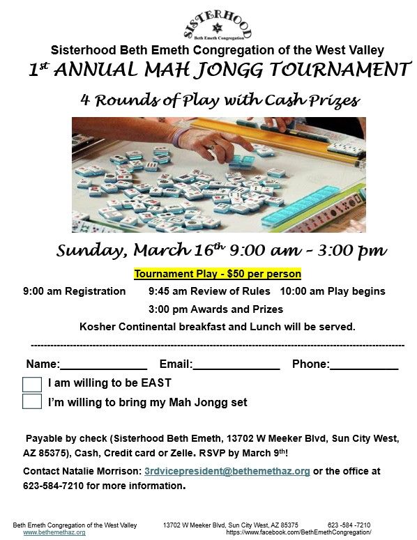 Mah Jongg Tournament