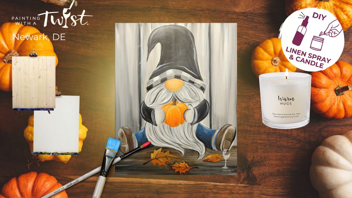 Paint & Sip: Autumn Gnome *Presketched*