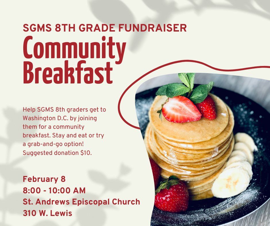 SGMS 8th Grade Community Breakfast Fundraiser